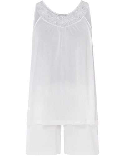 Hanro Cotton Clara Pajamas - White