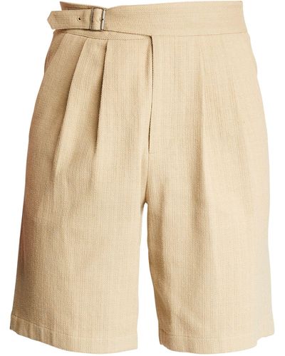 LE17SEPTEMBRE Cotton Belted Shorts - Natural