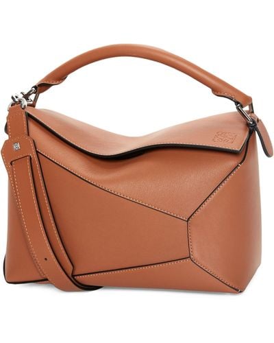 Loewe Leather Puzzle Edge Top-handle Bag - Brown