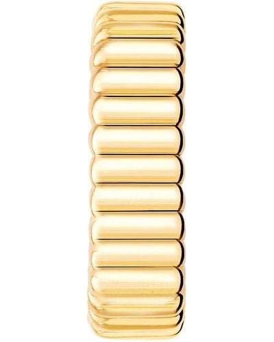 Boucheron Yellow Gold Quatre Grosgrain Single Clip Earring - Metallic