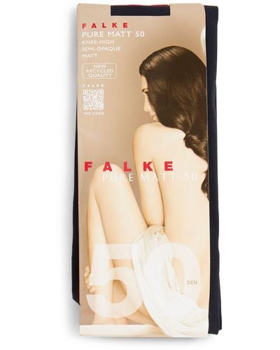 FALKE Pure Matt 50 Knee-high Socks - Natural