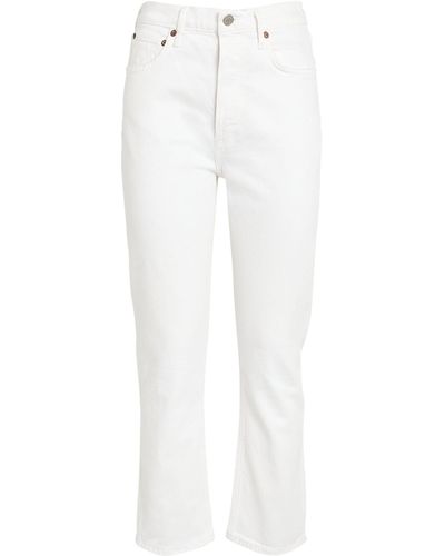 Agolde Riley High-rise Straight Jeans - White