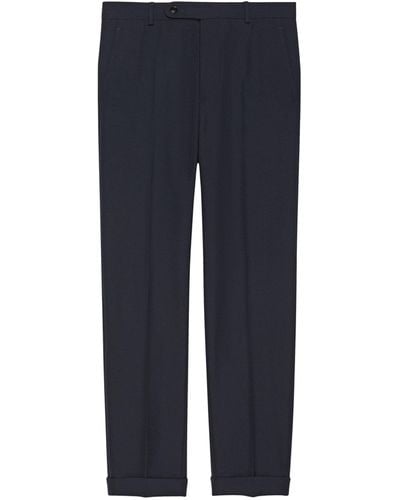 Gucci Wool Tailored Trousers - Blue