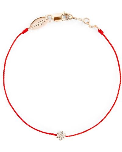 RedLine Rose Gold And Diamond So Absolu Thread Bracelet - Red