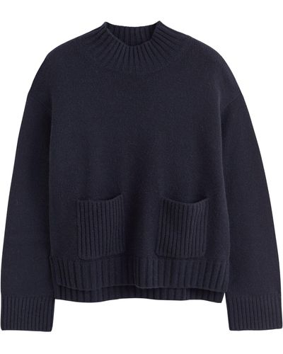 Chinti & Parker Cashmere High-neck Sweater - Blue