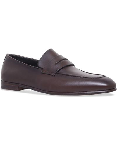 Zegna Leather Asola Penny Loafers - Multicolour