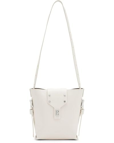 AllSaints Leather Miro Cross-body Bag - White