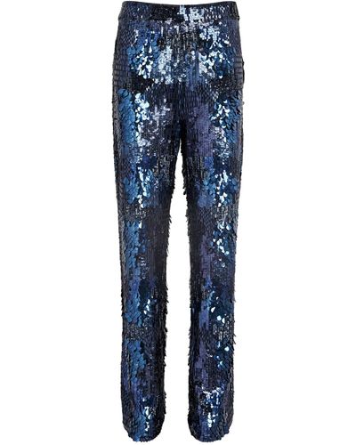 LAPOINTE Sequin-embellished Trousers - Blue