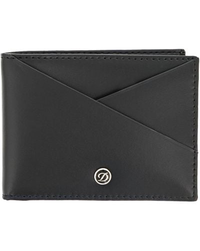 S.t. Dupont Leather Bifold Wallet - Black