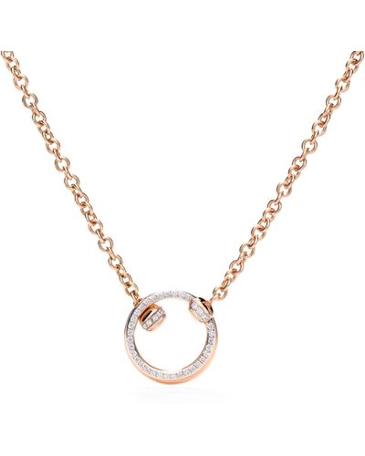 Pomellato Rose Gold And Diamond Together Necklace - Metallic