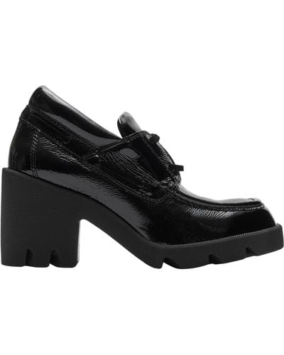 Burberry Stride 65mm Leather High-heel Loafers - Black