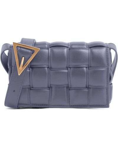 Bottega Veneta Small Leather Padded Cassette Cross-body Bag - Blue
