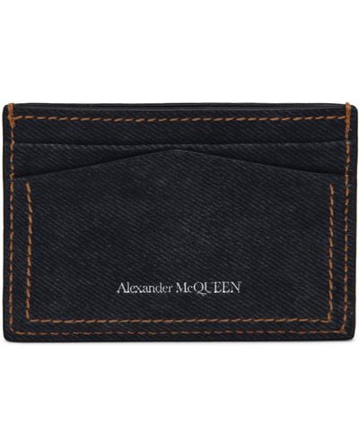 Alexander McQueen Denim Skull Card Holder - Black