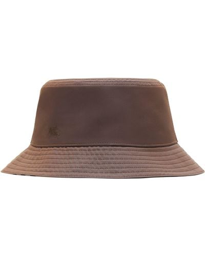 Burberry Cotton Reversible Bucket Hat - Brown