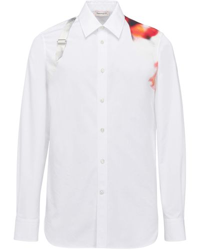 Alexander McQueen Floral Harness Shirt - White