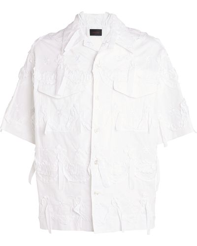 Simone Rocha Oversized Embroidered Shirt - White