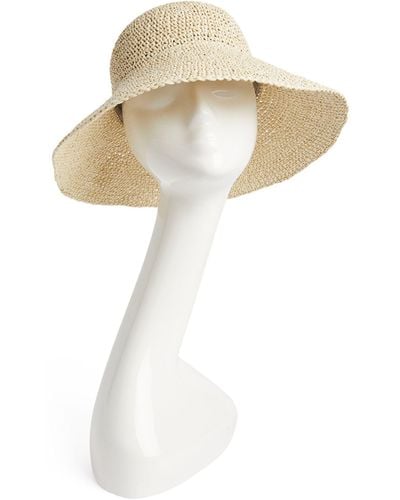 Max Mara Cotton-blend Woven Hat - White