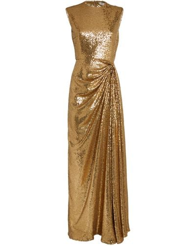 Edeline Lee Sequin-embellished Nymph Maxi Dress - Metallic