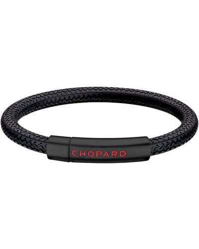 Chopard Stainless Steel-clasp Mille Miglia Bracelet - Black
