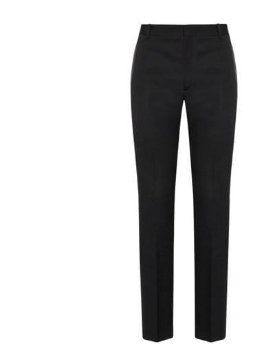 Alexander McQueen Wool Tailored Trousers - Black