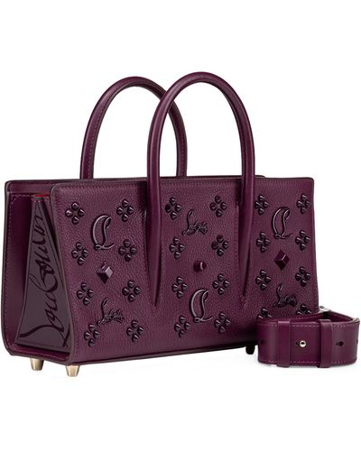 Christian Louboutin Paloma Leather Baguette Bag - Purple