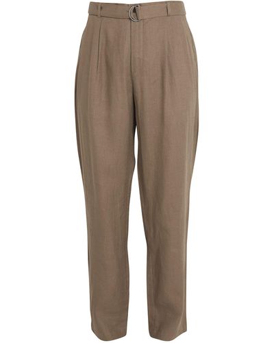Oliver Spencer Linen Tailored Trousers - Natural