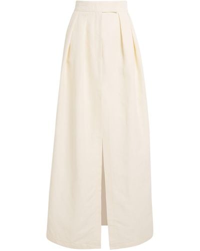 A.W.A.K.E. MODE Trouser Maxi Skirt - White