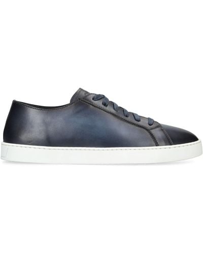 Magnanni Leather Cowes Trainers - Blue