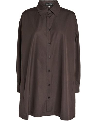 Eskandar Cotton Shirt - Brown
