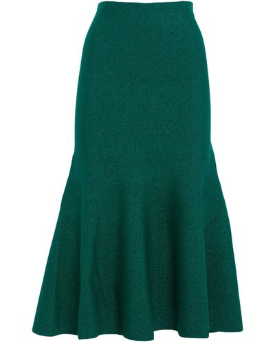 Victoria Beckham Vb Midi Skirt - Green