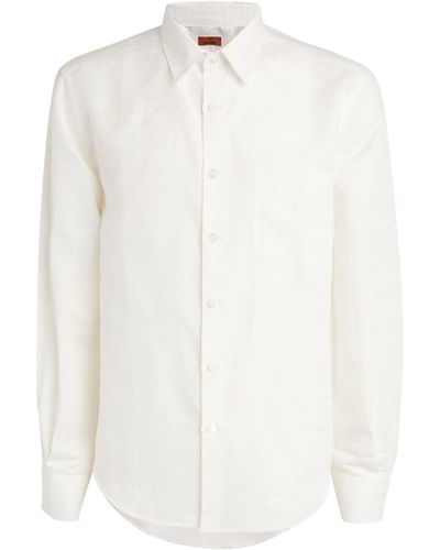 Missoni Cotton-linen Zigzag Shirt - White