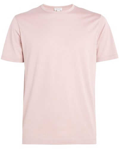 Sunspel Supima Cotton T-shirt - Pink