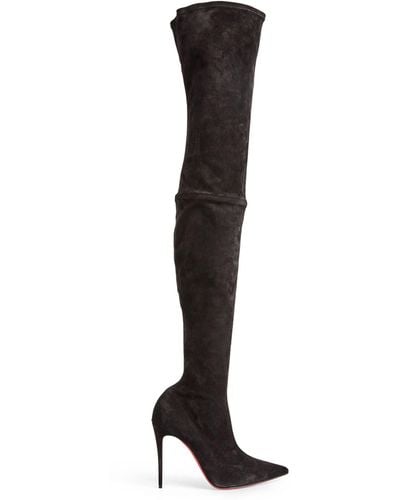 Christian Louboutin Kate Botta Alta Suede Over-the-knee Boots 100 - Black