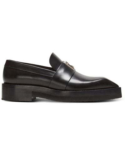 Balmain Leather Pointed-toe Loafers - Black