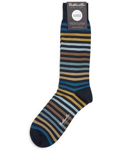 Pantherella Striped Socks - Blue