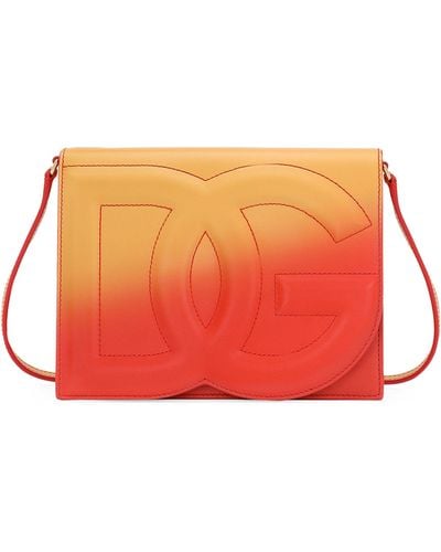 Dolce & Gabbana Leather Logo Cross-body Bag - Red