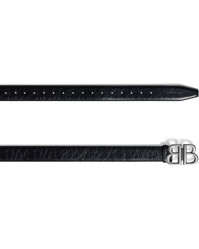 Balenciaga Calfskin Monaco Belt - Black