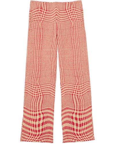 Burberry Jacquard Houndstooth Joggers - Pink