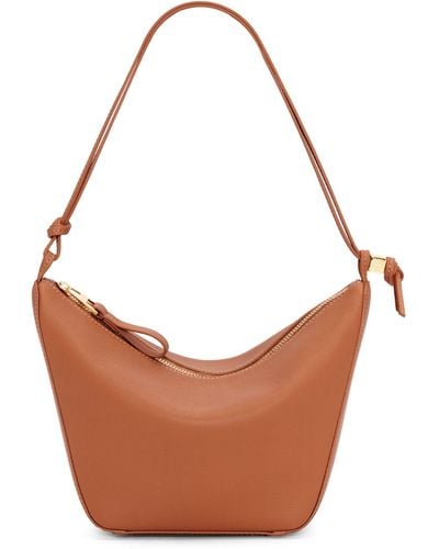Loewe Mini Leather Hammock Shoulder Bag - Brown