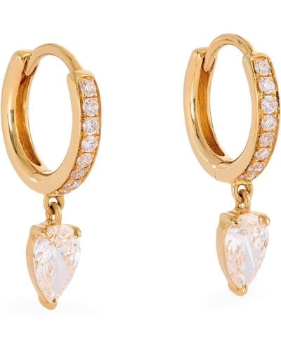 Eva Fehren Yellow Gold And Diamond Boa Hoop Earrings - Metallic