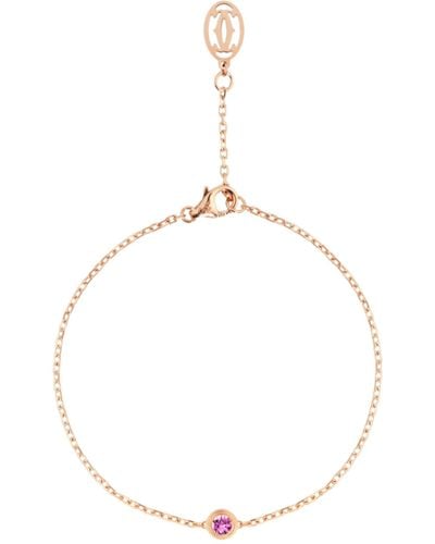 Cartier Rose Gold And Pink Sapphire D'amour Bracelet - Metallic