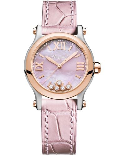 Chopard Rose Gold Happy Sport Automatic Watch 30mm - Pink