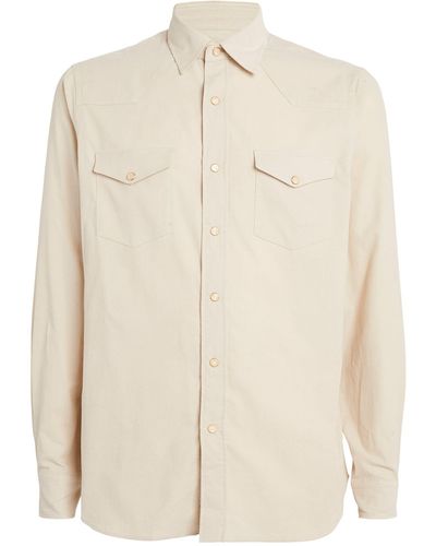 Lardini Pearl Button Shirt - Natural
