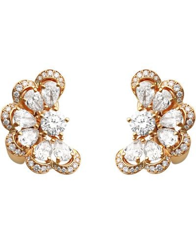 Chopard Rose Gold And Diamond Precious Lace Earrings - Metallic