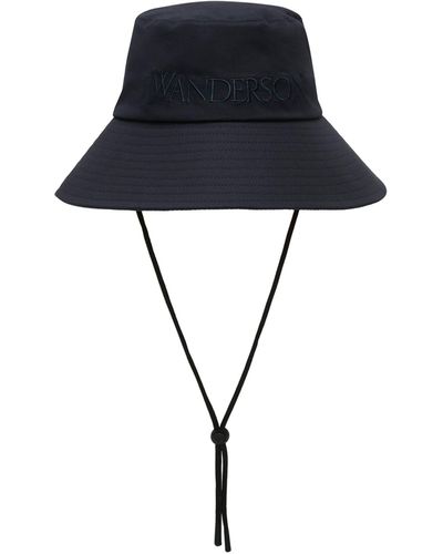 JW Anderson Cotton Logo Bucket Hat - Black