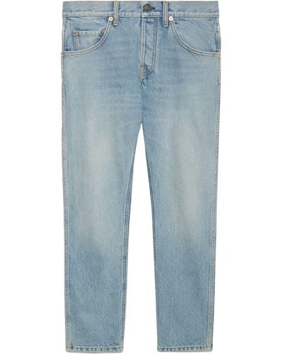 Gucci Tapered Straight Jeans - Blue