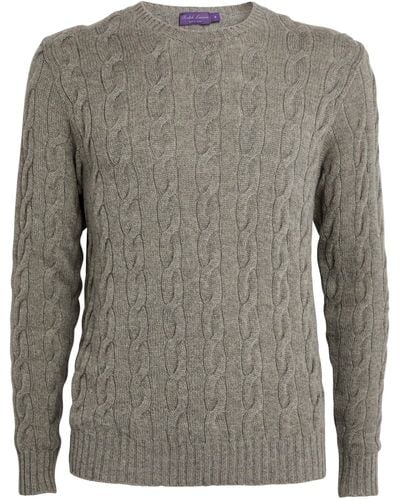 Ralph Lauren Purple Label Cashmere Cable-knit Sweater - Gray