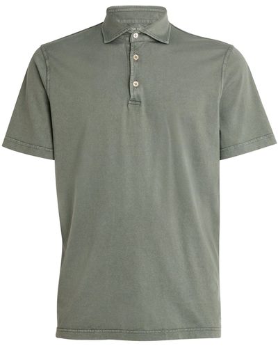Fedeli Egyptian Cotton Zero Polo Shirt - Green