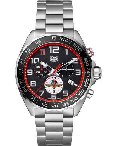 Tag Heuer X Indy 500 Stainless Steel Formula 1 Chronograph Watch 43mm - Metallic