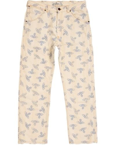 Vivienne Westwood Orb Ranch Straight Jeans - Natural